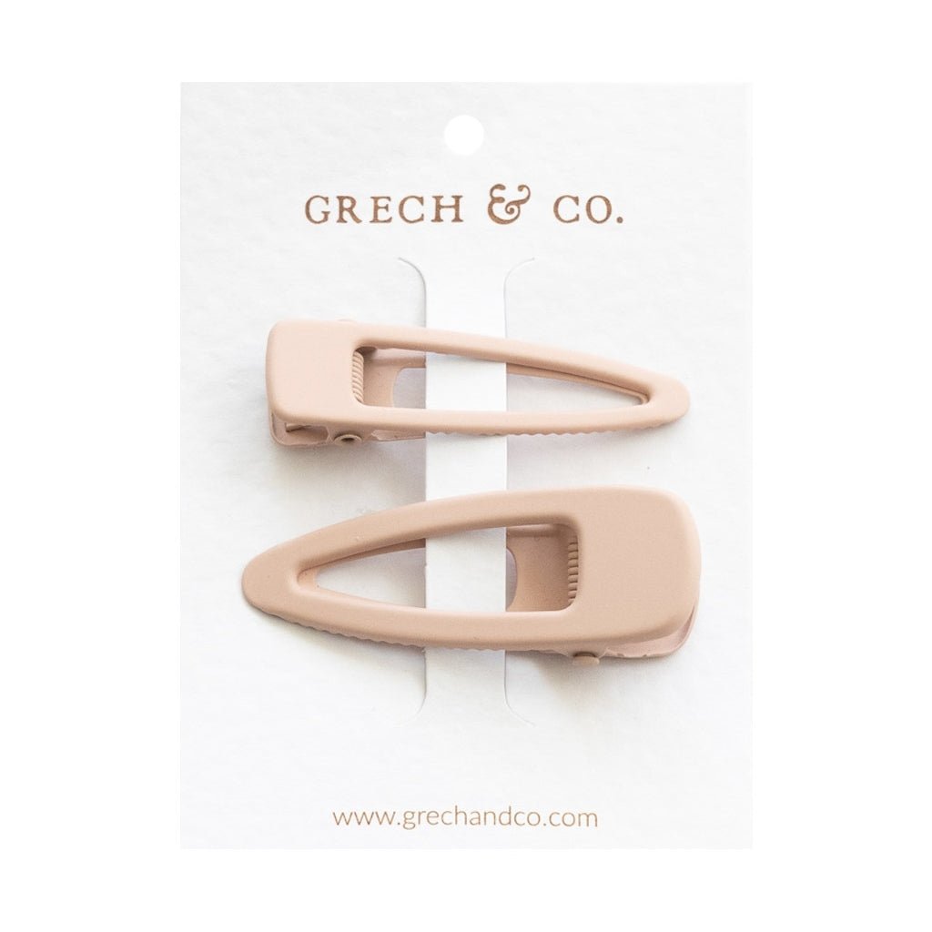 GRECH & CO plaukų segtukų rinkinys Matte Clips – SHELL - Summer Boutique - s2matte F
