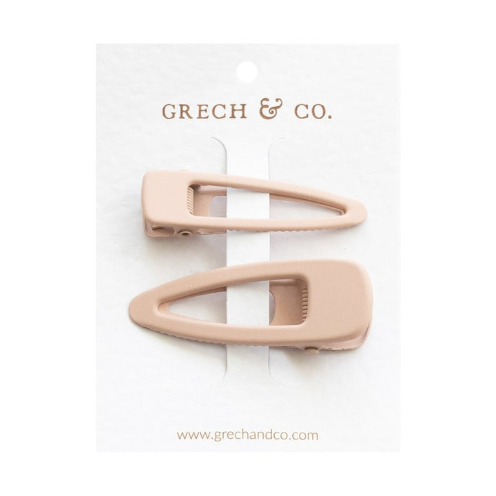 GRECH & CO plaukų segtukų rinkinys Matte Clips – SHELL - Summer Boutique - s2matte F