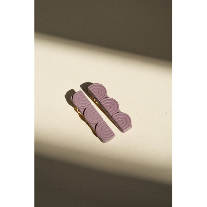 GRECH & CO plaukų segtukų rinkinys Tri Rainbow Bar – MAUVE ROSE - Summer Boutique - GR-23Rbarclip-07