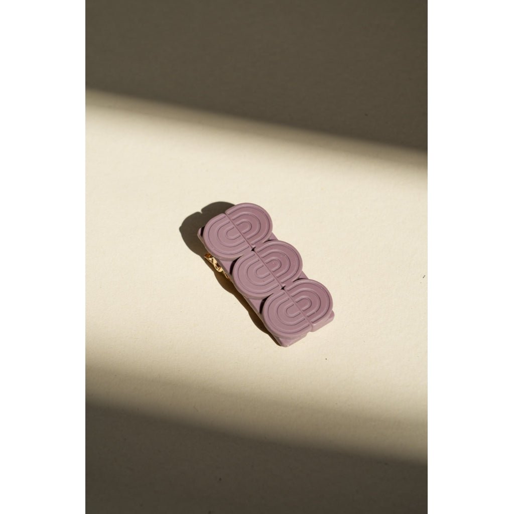 GRECH & CO plaukų segtukų rinkinys Tri Rainbow Bar – MAUVE ROSE - Summer Boutique - GR-23Rbarclip-07