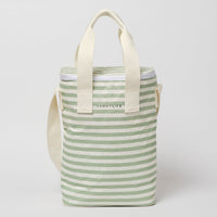 SUNNYLiFE gėrimų šaltkrepšis – LA PALMA SAGE STRIPE - Summer Boutique - S51NTCWS