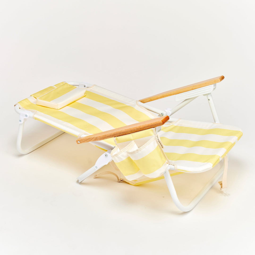 SUNNYLiFE paplūdimio kėdė Deluxe – LA MER LIMON STRIPE - Summer Boutique - S61DBCLS