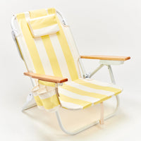 SUNNYLiFE paplūdimio kėdė Deluxe – LA MER LIMON STRIPE - Summer Boutique - S61DBCLS