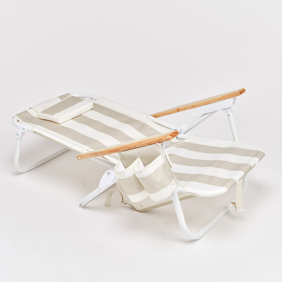 SUNNYLiFE paplūdimio kėdė Deluxe – OYSTER STRIPE - Summer Boutique - S61DBCOS