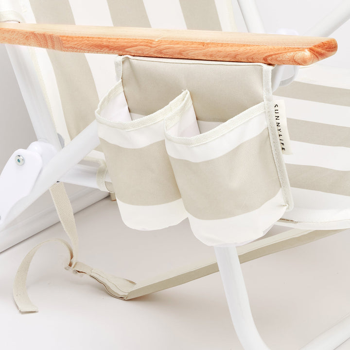 SUNNYLiFE paplūdimio kėdė Deluxe – OYSTER STRIPE - Summer Boutique - S61DBCOS
