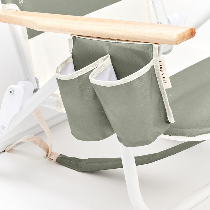 SUNNYLiFE paplūdimio kėdė Deluxe – SEAGRASS SAGE BLOCK - Summer Boutique - S61DBCSS