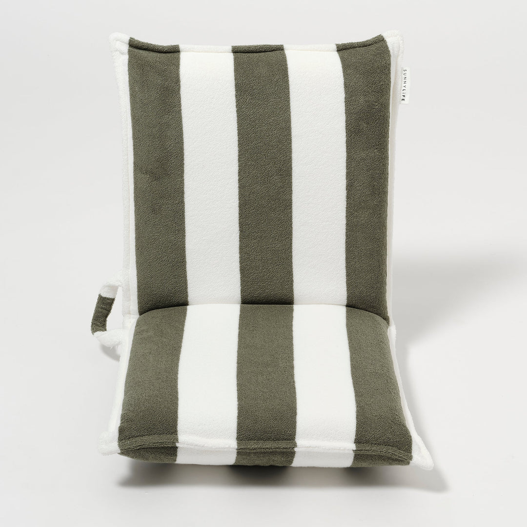 SUNNYLiFE paplūdimio kėdė Folding – THE VACAY OLIVE STRIPE - Summer Boutique - S51TFSVO