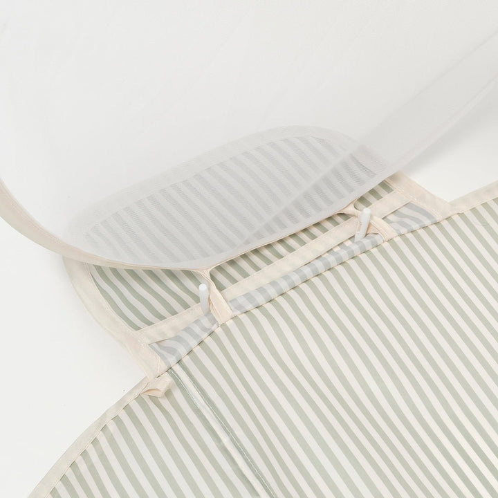 SUNNYLiFE paplūdimio pledas su stogeliu – LA PALMA SAGE STRIPE - Summer Boutique - S51SSHCR
