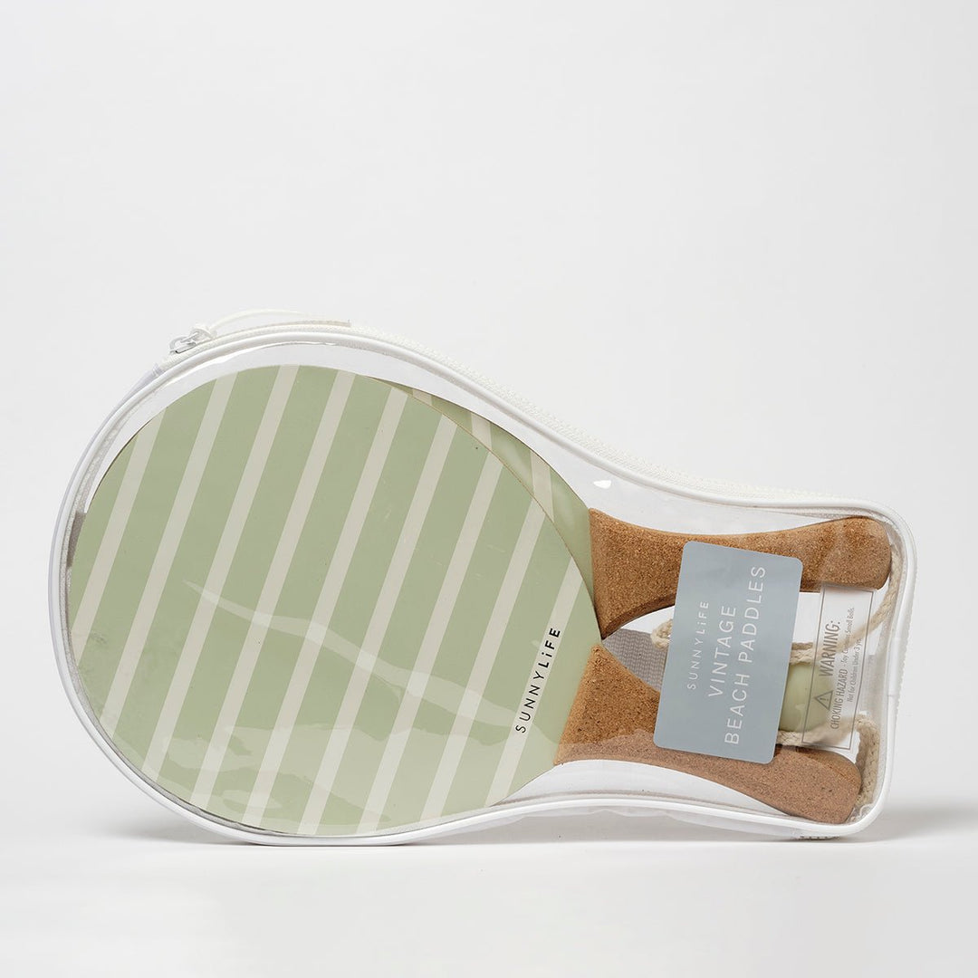 SUNNYLiFE paplūdimio raketės – LA PALMA SAGE STRIPE - Summer Boutique - S51VBPBS