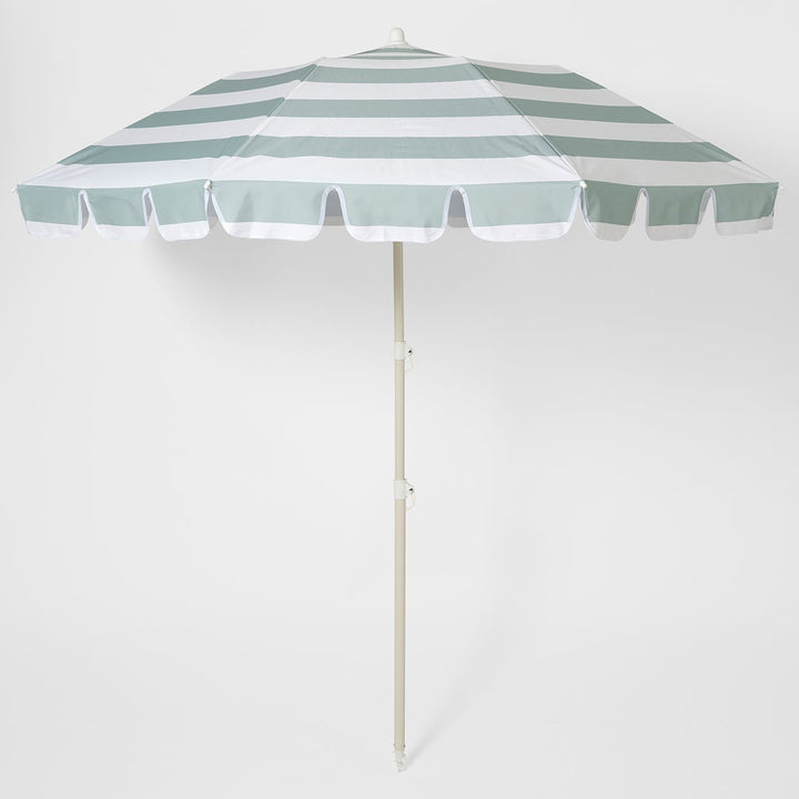 SUNNYLiFE paplūdimio skėtis nuo saulės – LA PALMA SAGE STRIPE - Summer Boutique - S51CBUSS