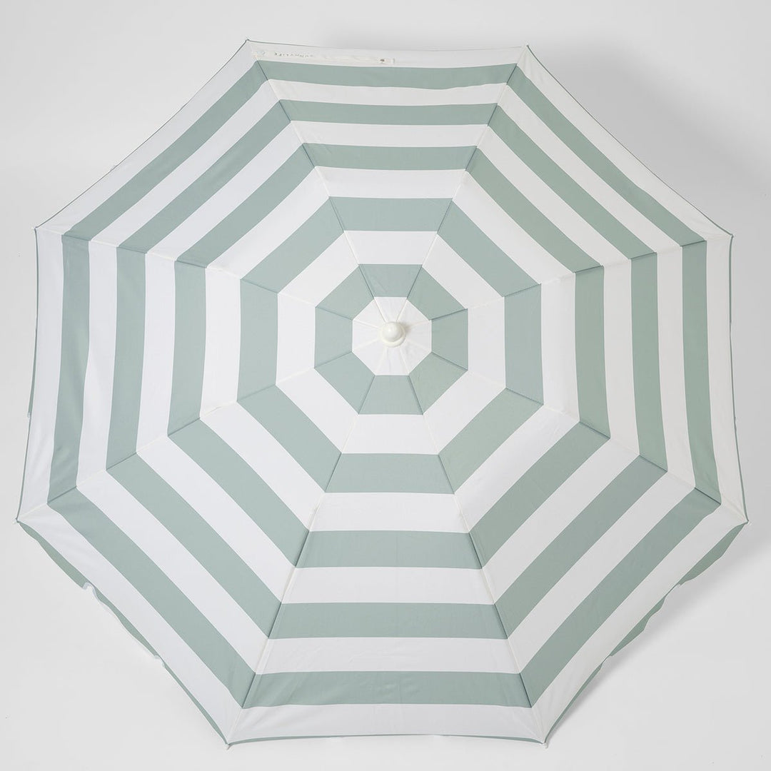 SUNNYLiFE paplūdimio skėtis nuo saulės – LA PALMA SAGE STRIPE - Summer Boutique - S51CBUSS