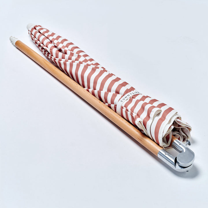 SUNNYLiFE paplūdimio skėtis nuo saulės – TIERRA CLAY STRIPE - Summer Boutique - S61LBUTC