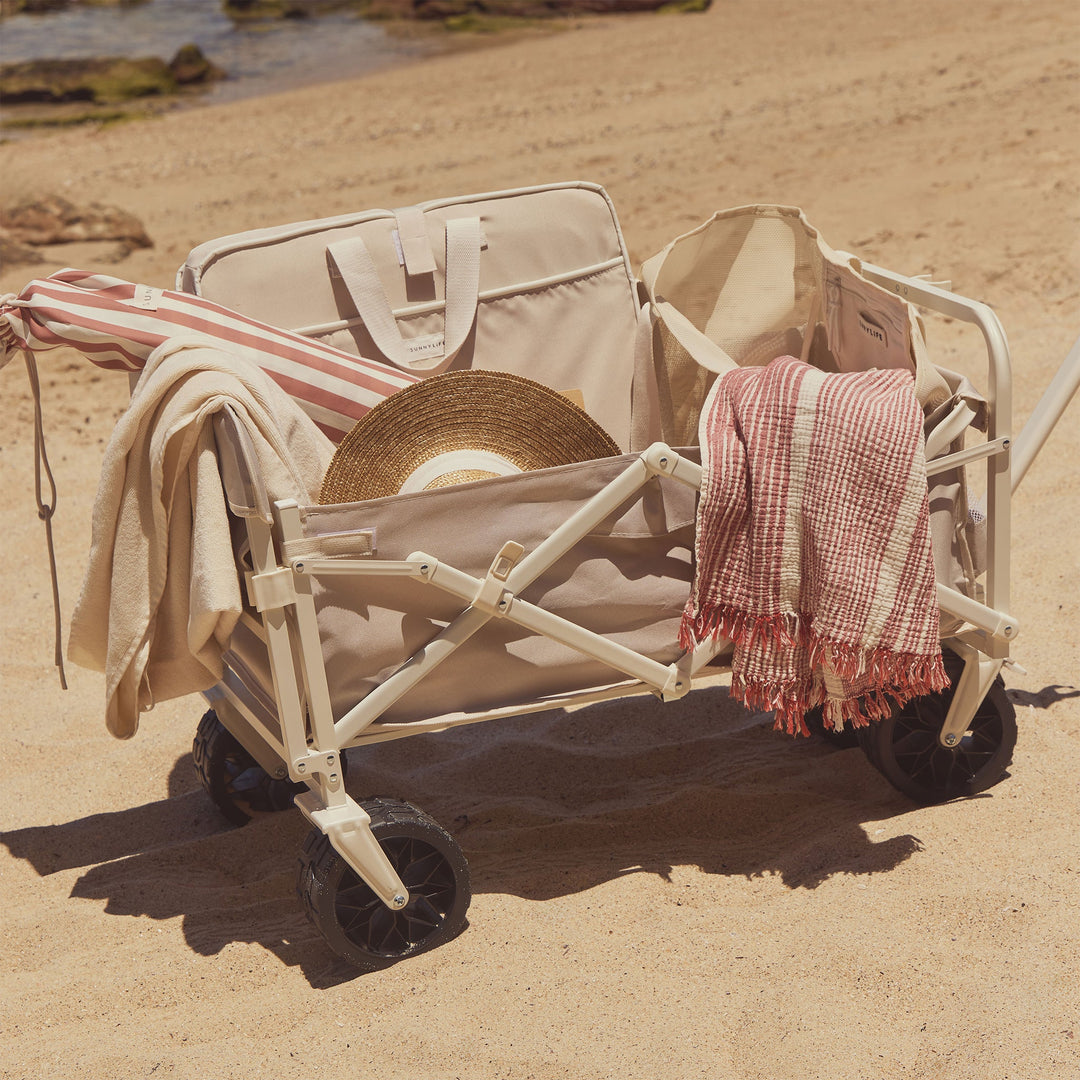 SUNNYLiFE paplūdimio vežimėlis – OYSTER - Summer Boutique - S61BCOYS