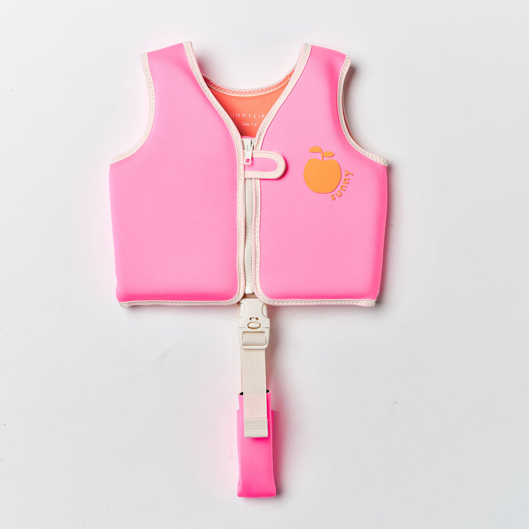 SUNNYLiFE plaukimo liemenė (1 – 2 m.) – POPPY THE PEACH NEON PINK - Summer Boutique - S61FVPNP