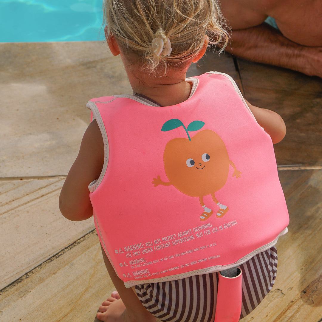 SUNNYLiFE plaukimo liemenė (2 – 3 m.) – POPPY THE PEACH NEON PINK - Summer Boutique - S61FVPPN
