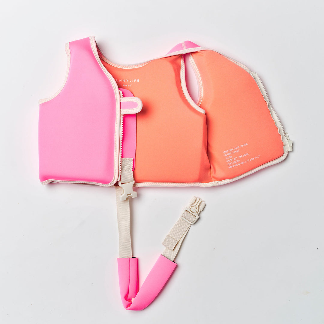 SUNNYLiFE plaukimo liemenė (2 – 3 m.) – POPPY THE PEACH NEON PINK - Summer Boutique - S61FVPPN
