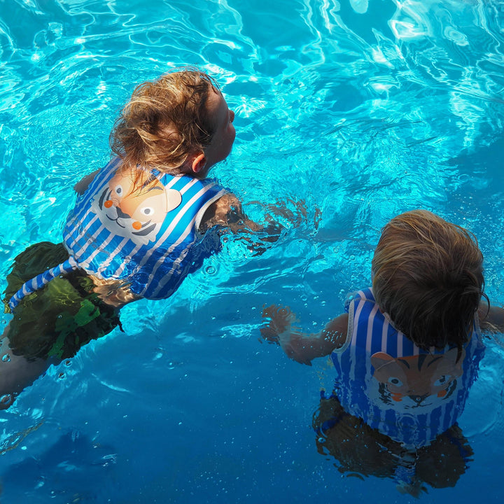 SUNNYLiFE plaukimo liemenė (2 – 3 m.) – TINO THE TIGER BLUE - Summer Boutique - S61FVTTT