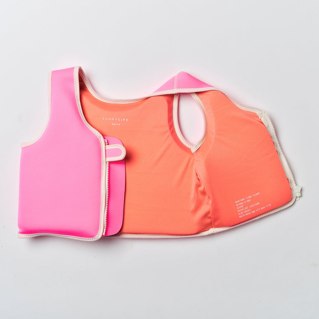SUNNYLiFE plaukimo liemenė (3 - 6 m.) – POPPY THE PEACH NEON PINK - Summer Boutique - S61FVVNP