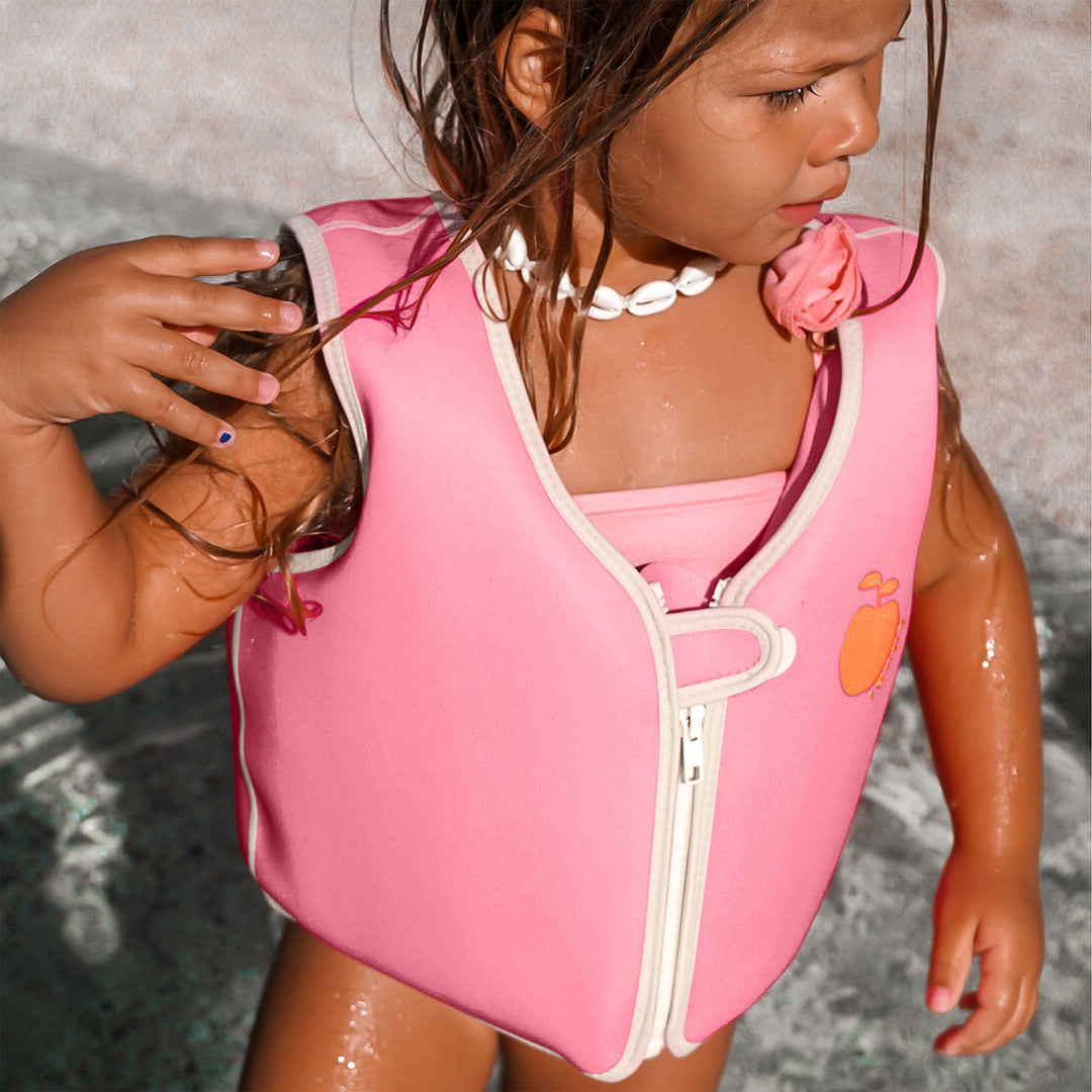 SUNNYLiFE plaukimo liemenė (3 - 6 m.) – POPPY THE PEACH NEON PINK - Summer Boutique - S61FVVNP