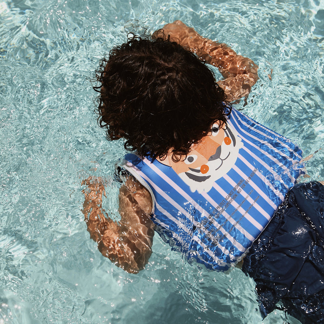 SUNNYLiFE plaukimo liemenė (3 - 6 m.) – TINO THE TIGER BLUE - Summer Boutique - S61FVVTB