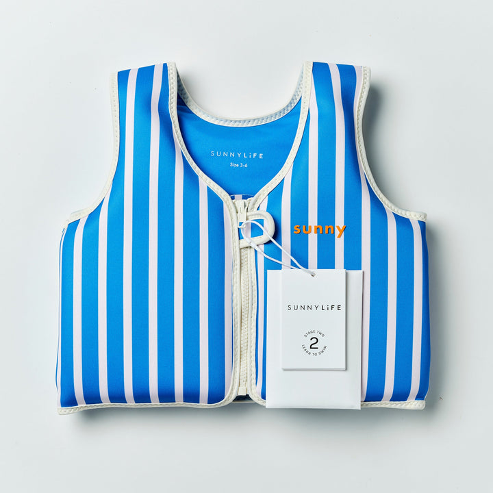 SUNNYLiFE plaukimo liemenė (3 - 6 m.) – TINO THE TIGER BLUE - Summer Boutique - S61FVVTB