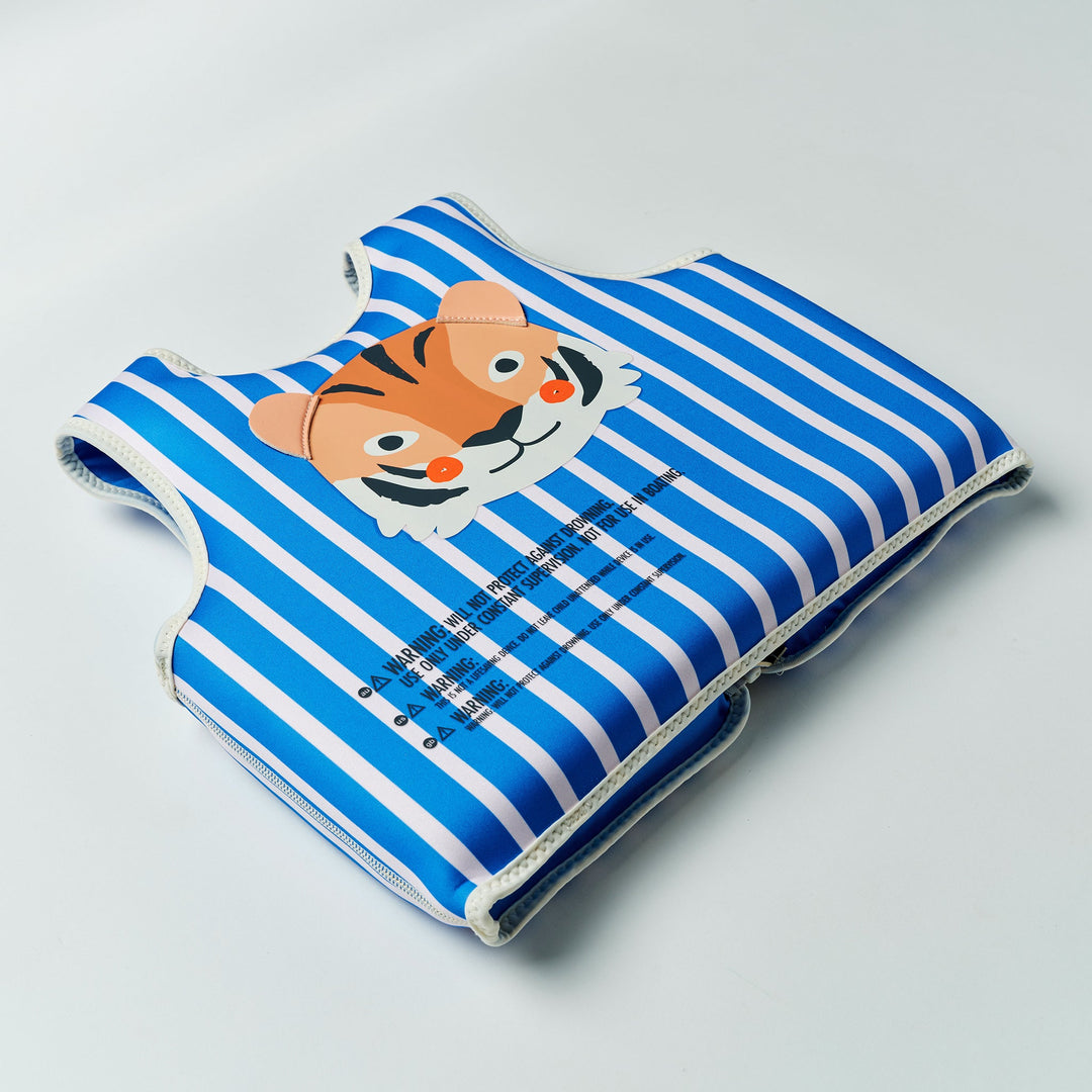 SUNNYLiFE plaukimo liemenė (3 - 6 m.) – TINO THE TIGER BLUE - Summer Boutique - S61FVVTB