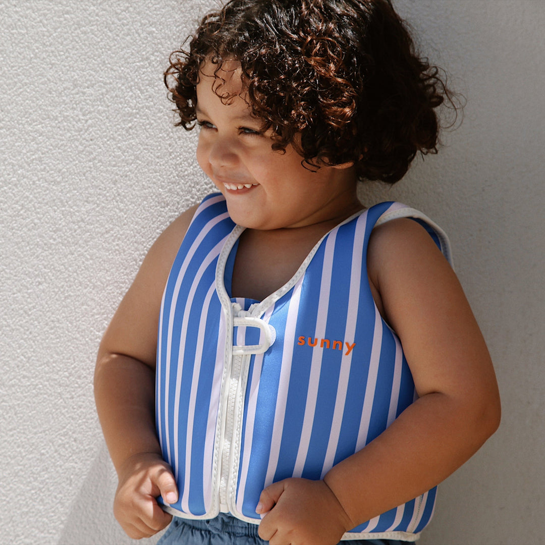SUNNYLiFE plaukimo liemenė (3 - 6 m.) – TINO THE TIGER BLUE - Summer Boutique - S61FVVTB