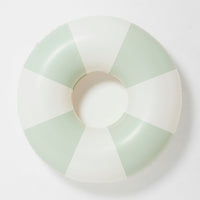 SUNNYLiFE plaukimo ratas – THE VACAY SOFT OLIVE STRIPE - Summer Boutique - S41PRGRN