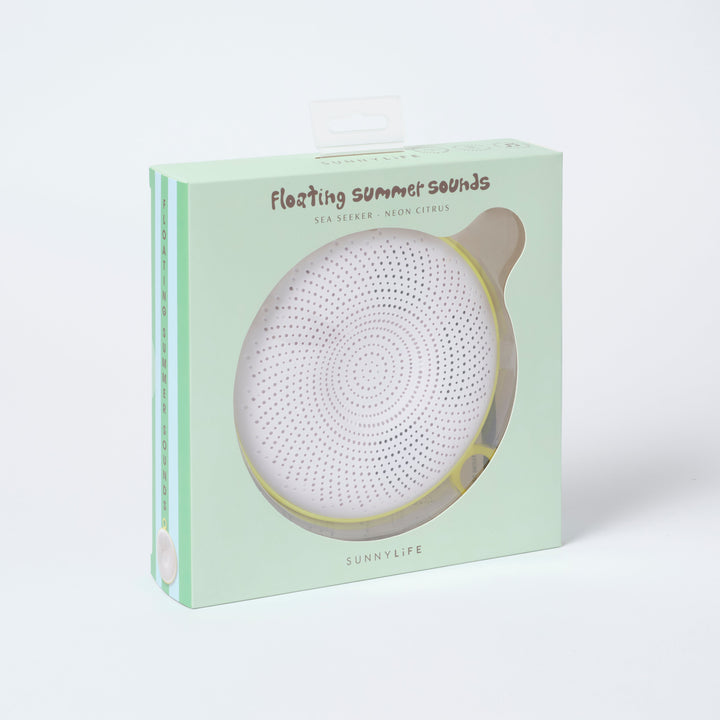SUNNYLiFE plaukiojanti nešiojama Bluetooth garso kolonėlė – SEA SEEKER NEON CITRUS - Summer Boutique - S3MSPKSS