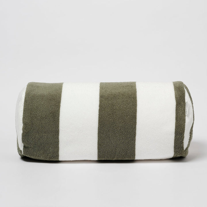 SUNNYLiFE pripučiama pagalvėlė – THE VACAY OLIVE STRIPE - Summer Boutique - S51IBPVA