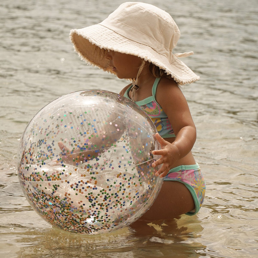 SUNNYLiFE pripučiamas paplūdimio kamuolys – COTTON CANDY GLITTER - Summer Boutique - S51BBBPK