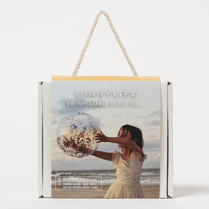SUNNYLiFE pripučiamas paplūdimio kamuolys – COTTON CANDY GLITTER - Summer Boutique - S51BBBPK