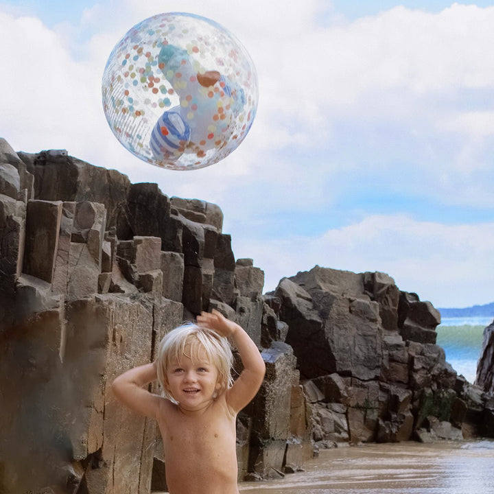 SUNNYLiFE pripučiamas paplūdimio kamuolys – SID THE SEAGULL BLUE STRIPE - Summer Boutique - S51BBSSB