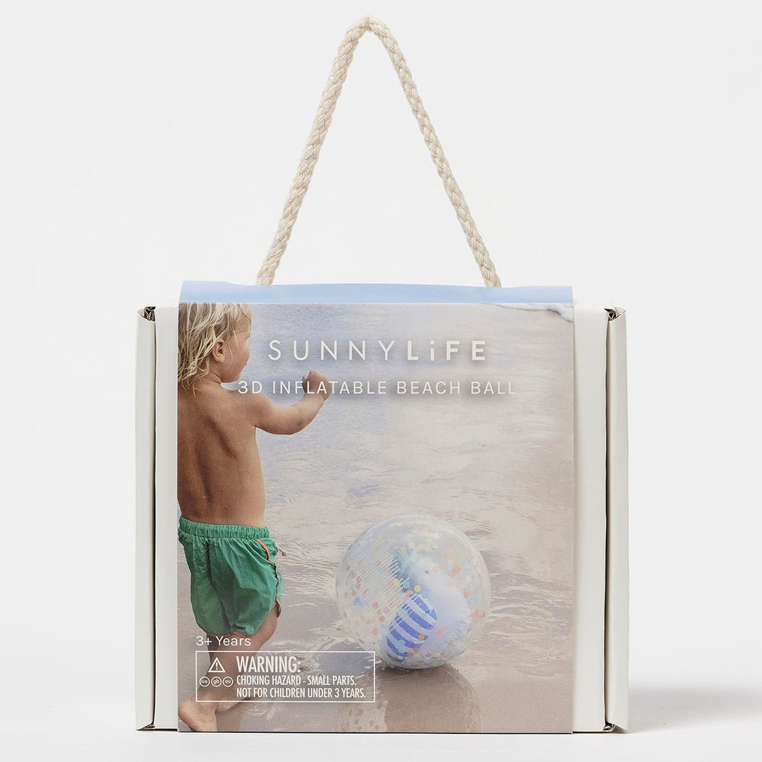 SUNNYLiFE pripučiamas paplūdimio kamuolys – SID THE SEAGULL BLUE STRIPE - Summer Boutique - S51BBSSB