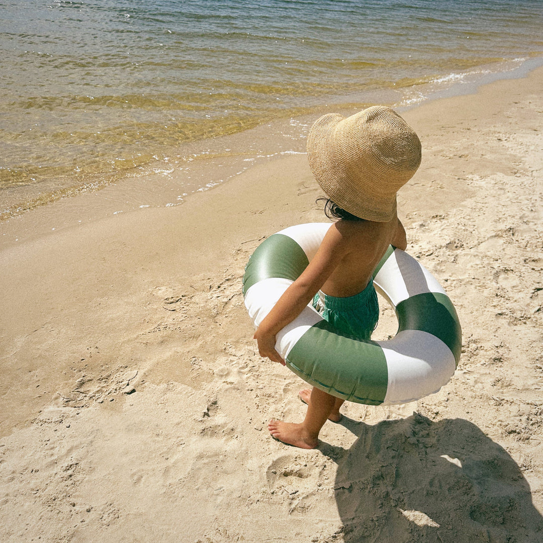 SUNNYLiFE pripučiamas plaukimo ratas – OLIVE STRIPE - Summer Boutique - S51MPROS
