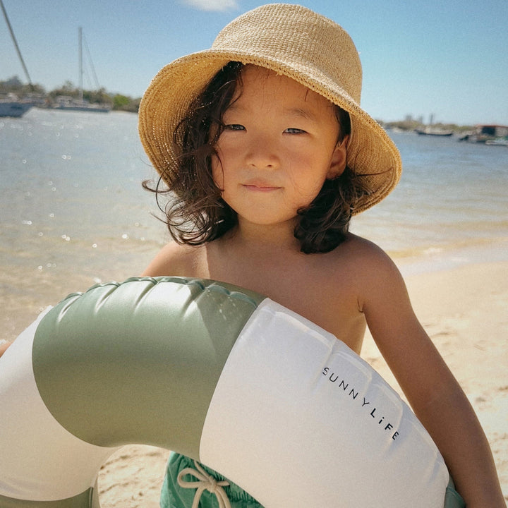 SUNNYLiFE pripučiamas plaukimo ratas – OLIVE STRIPE - Summer Boutique - S51MPROS