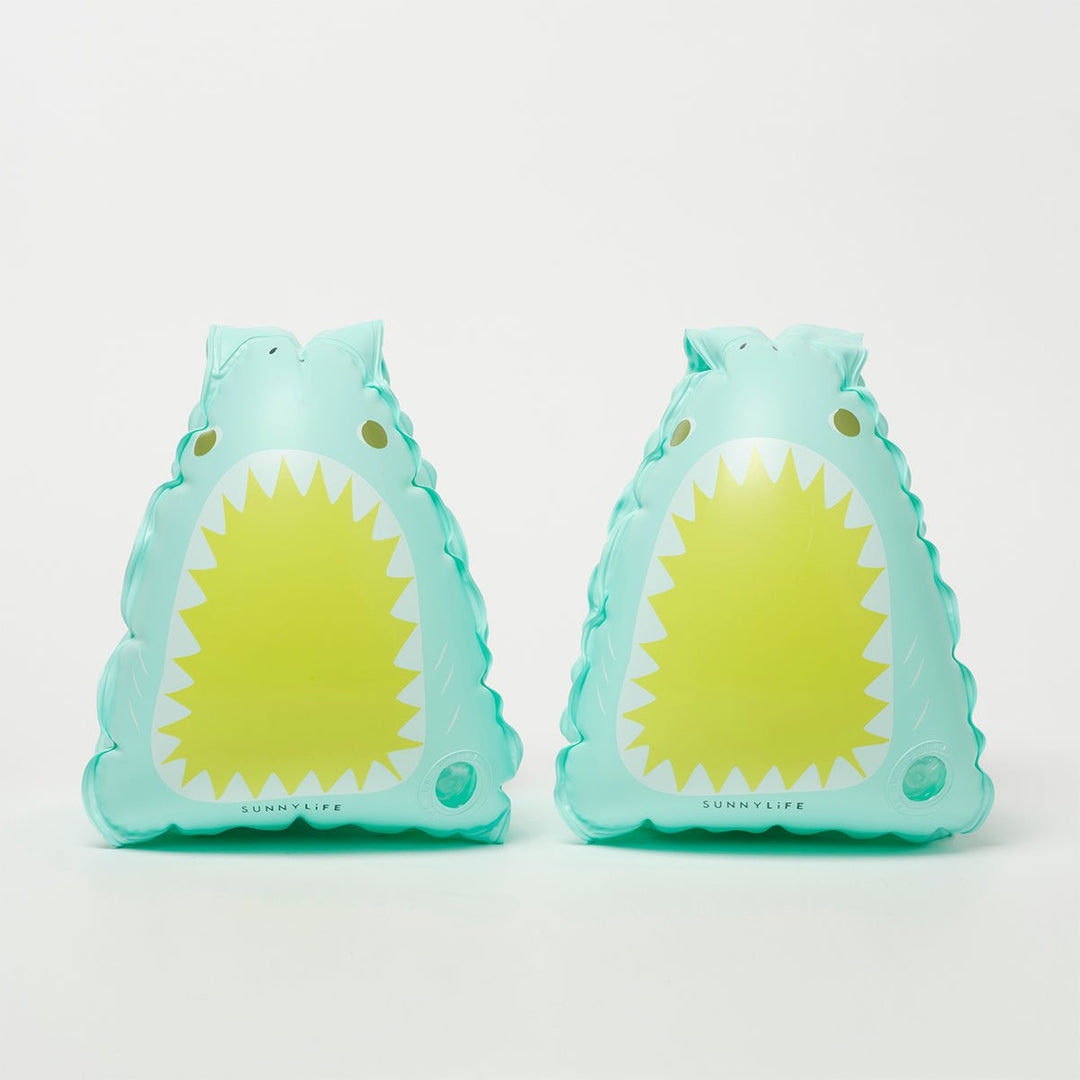 SUNNYLiFE pripučiamos plaukimo rankovės – SALTY THE SHARK AQUA - Summer Boutique - SCIFBAQU