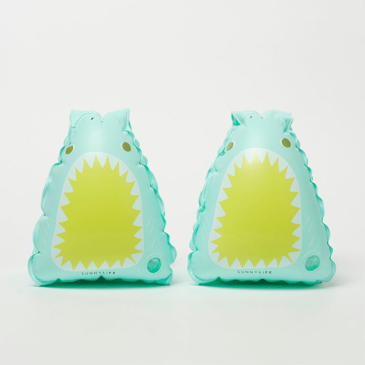 SUNNYLiFE pripučiamos plaukimo rankovės – SALTY THE SHARK AQUA - Summer Boutique - SCIFBAQU