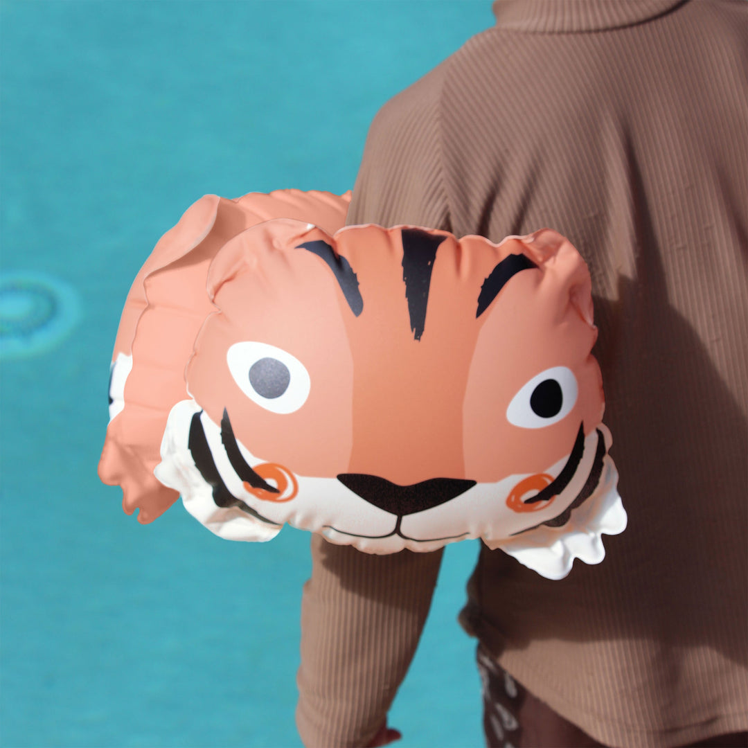 SUNNYLiFE pripučiamos plaukimo rankovės – TINO THE TIGER CLAY - Summer Boutique - S61IABTC