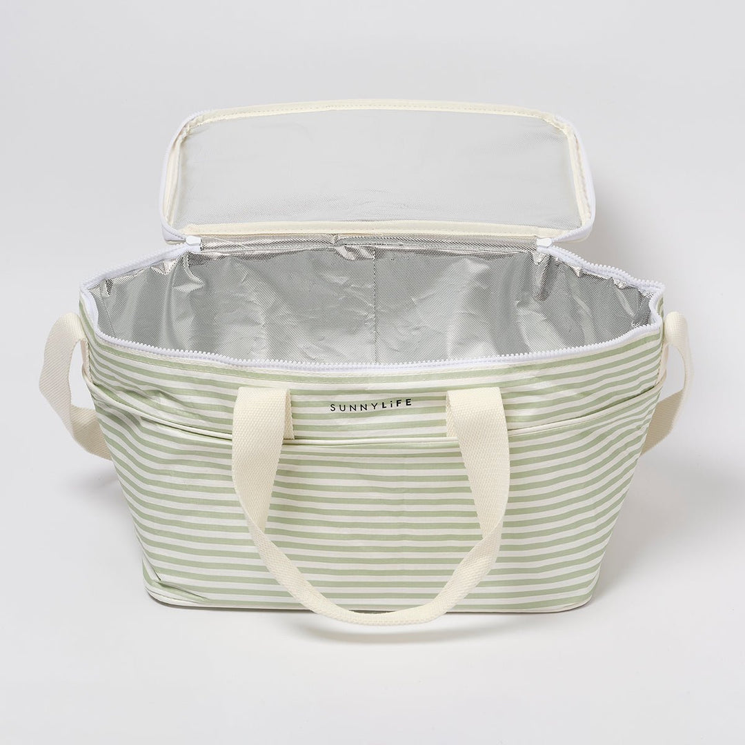 SUNNYLiFE šaltkrepšis – LA PALMA SAGE STRIPE - Summer Boutique - S51NCBWS