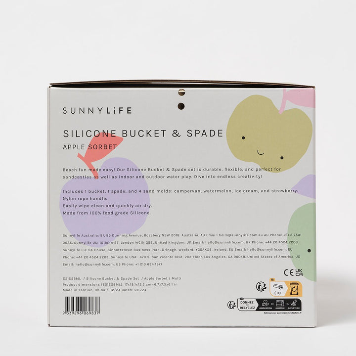 SUNNYLiFE silikoninis smėlio žaislų rinkinys – APPLE SORBET MULTI - Summer Boutique - S51SSBML