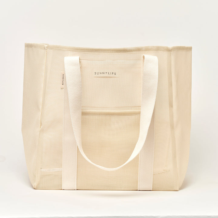 SUNNYLiFE tinklinis paplūdimio krepšys – OYSTER CREAM - Summer Boutique - S61MBBOC