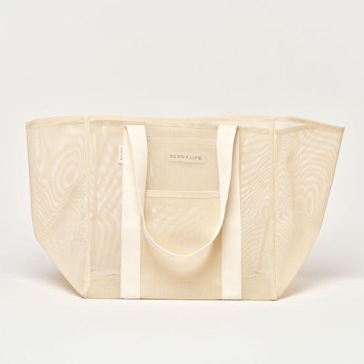 SUNNYLiFE tinklinis paplūdimio krepšys – OYSTER CREAM - Summer Boutique - S61MBBOC