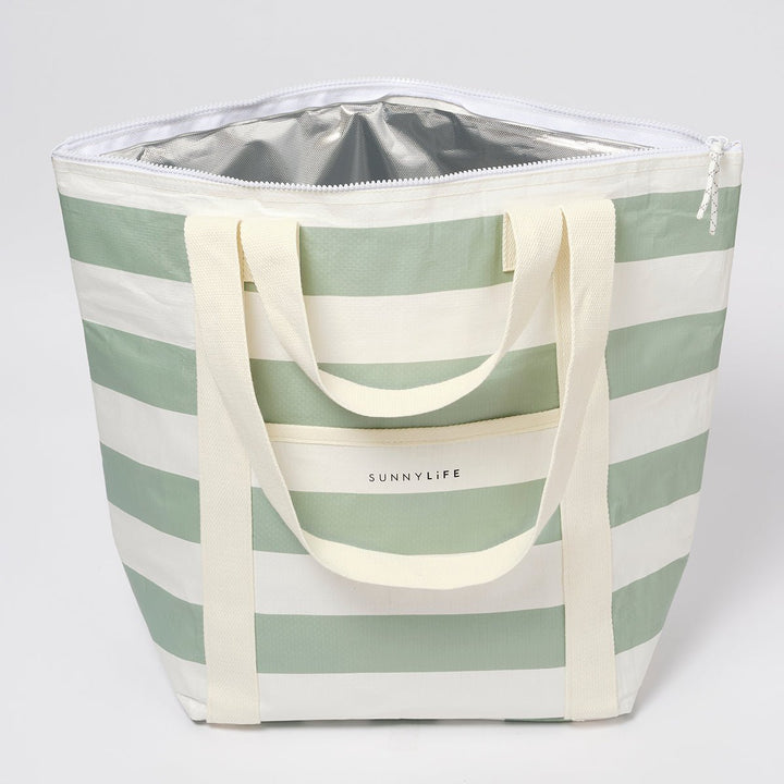 SUNNYLiFE Tote šaltkrepšis – LA PALMA SAGE STRIPE - Summer Boutique - S51NCTWS
