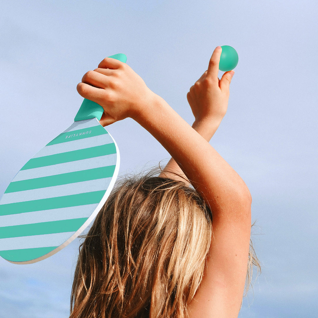 SUNNYLiFE vaikiškos paplūdimio teniso raketės – SEA SEEKER DIP DYE - Summer Boutique - S3WKBASS