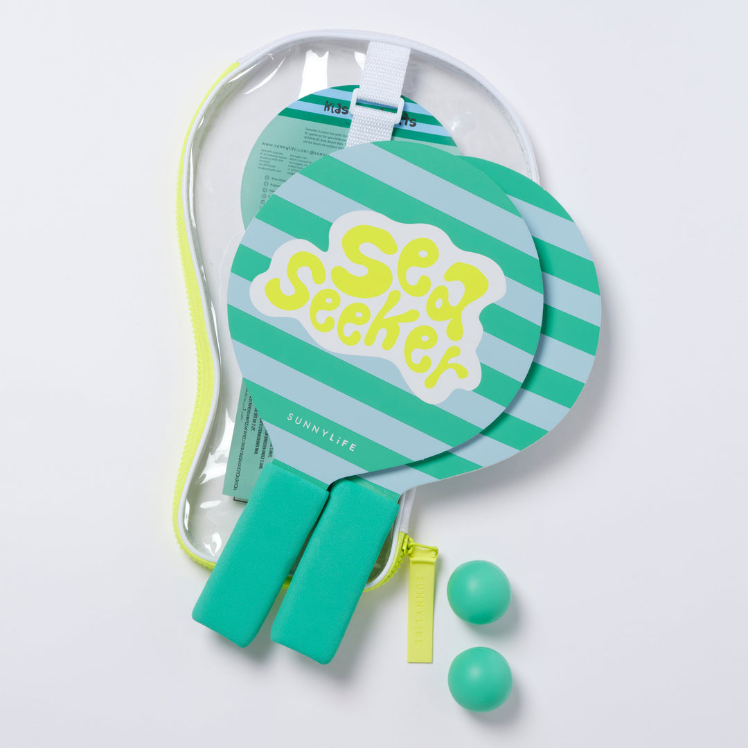 SUNNYLiFE vaikiškos paplūdimio teniso raketės – SEA SEEKER DIP DYE - Summer Boutique - S3WKBASS